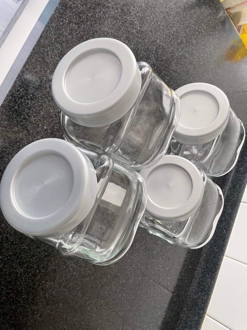 4 IKEA Forvar Glass Jar with Lid, Furniture & Home Living