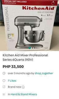 6qt kitchen aid mixer