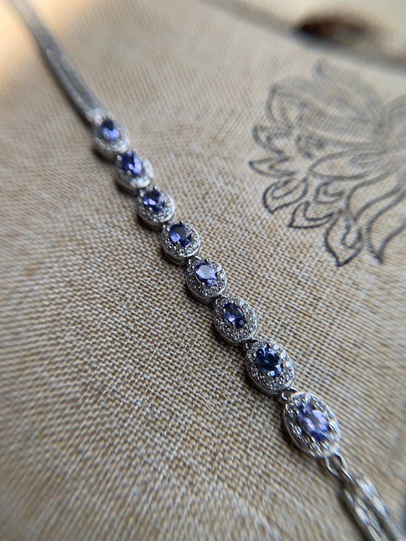 Tanzanite bracelet silver sale