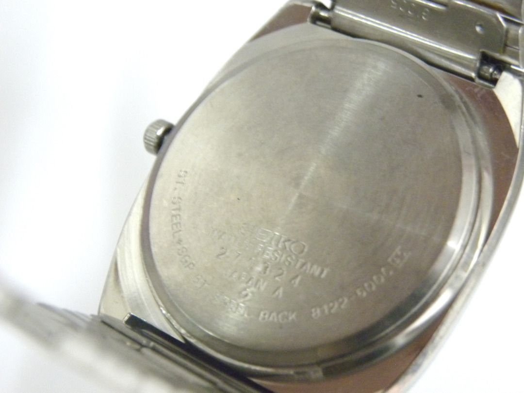 [專業] 石英錶 [SEIKO 270324] 精工方型半金石英錶[金色面+日期]時尚/商務錶 照片瀏覽 2