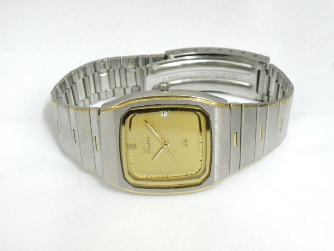 [專業] 石英錶 [SEIKO 270324] 精工方型半金石英錶[金色面+日期]時尚/商務錶 照片瀏覽 4