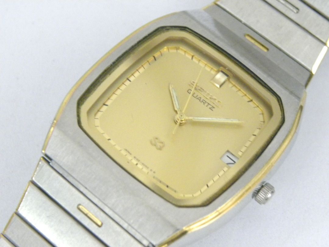 [專業] 石英錶 [SEIKO 270324] 精工方型半金石英錶[金色面+日期]時尚/商務錶 照片瀏覽 3
