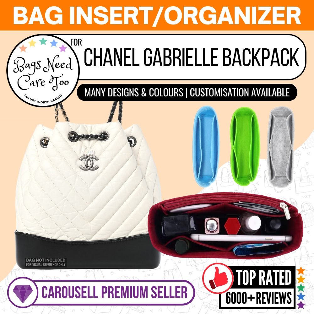 [𝐁𝐍𝐂𝐓👜]🧡 Chanel Gabrielle Small Backpack Bag Organizer | Felt Bag In  Bag Customized Organiser | Many Designs & Colours