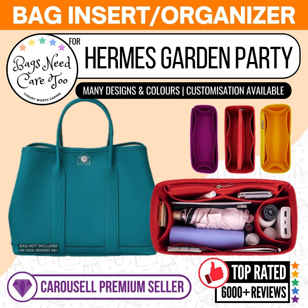 Hermes Garden Party Bag Models Organizer Insert, Purse Organizer