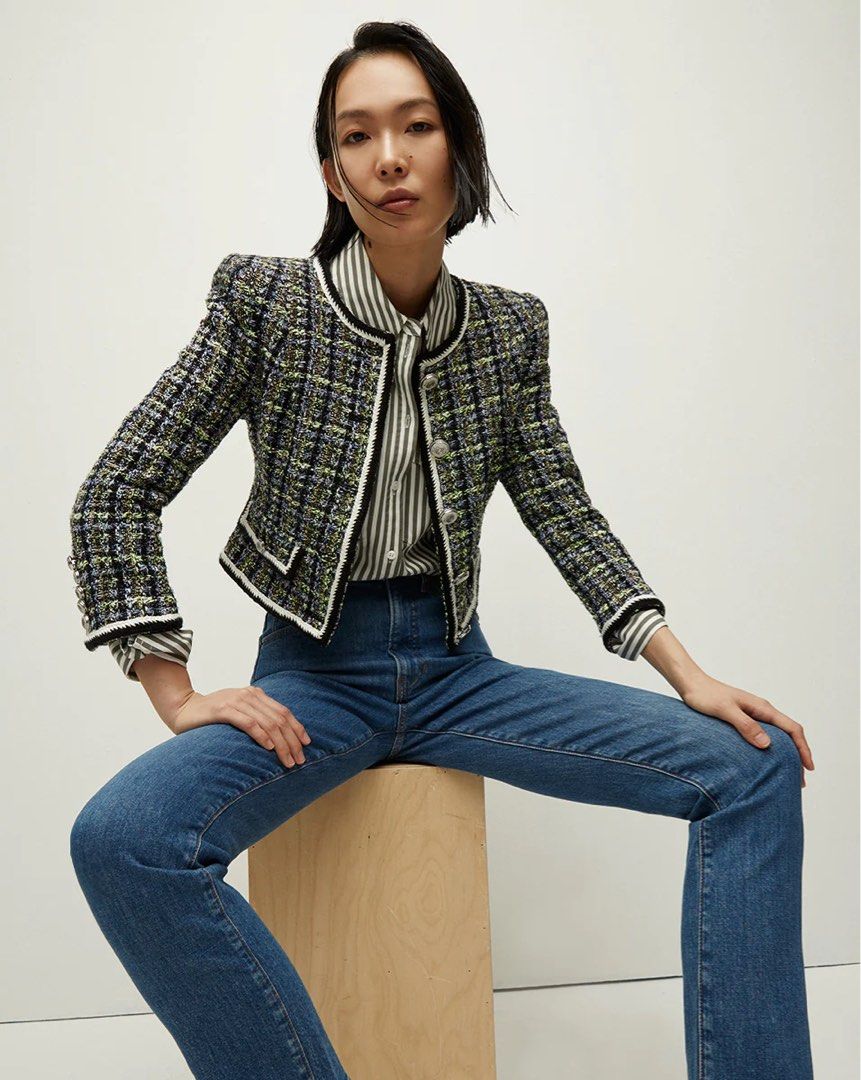 Veronica beard tweed jacket top