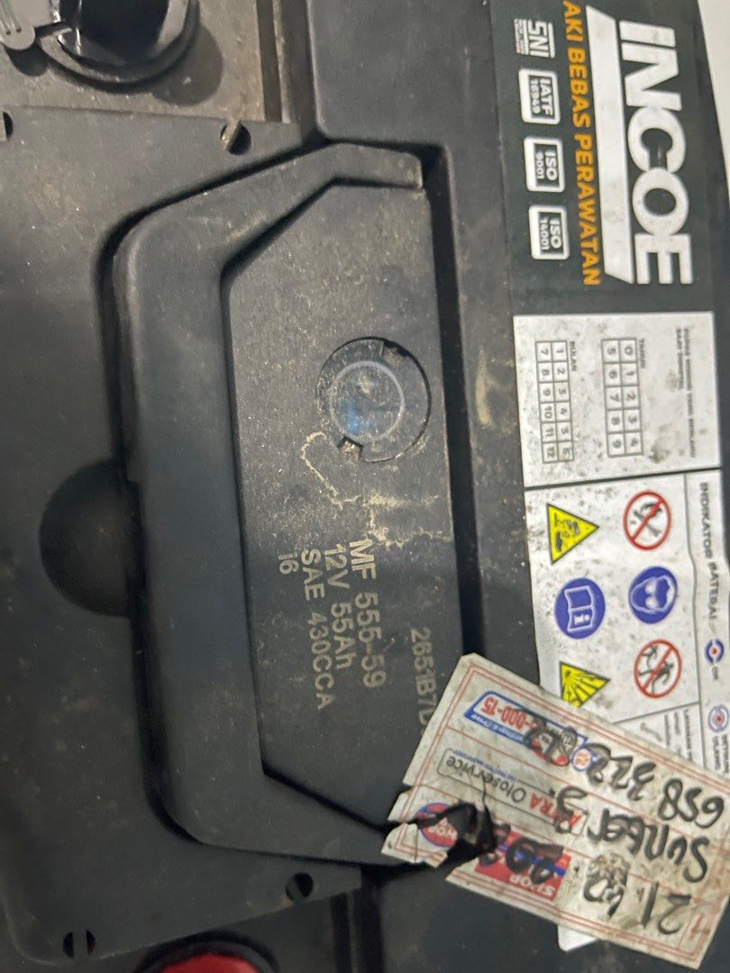Accu incoe 55ah 12v, Aksesoris Mobil di Carousell