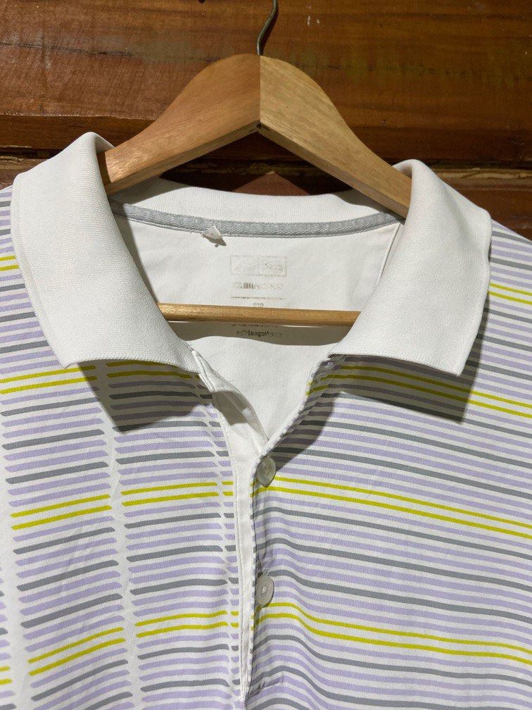 Adidas Striped Polo Shirt on Carousell