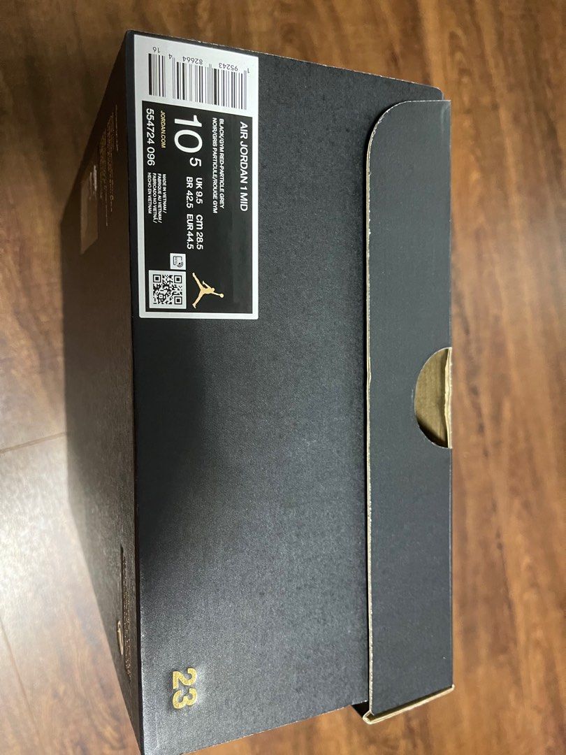 air jordan 1 black gym red particle grey