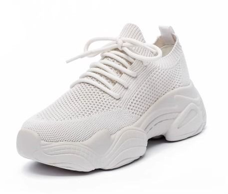 White mesh slip hotsell on sneakers