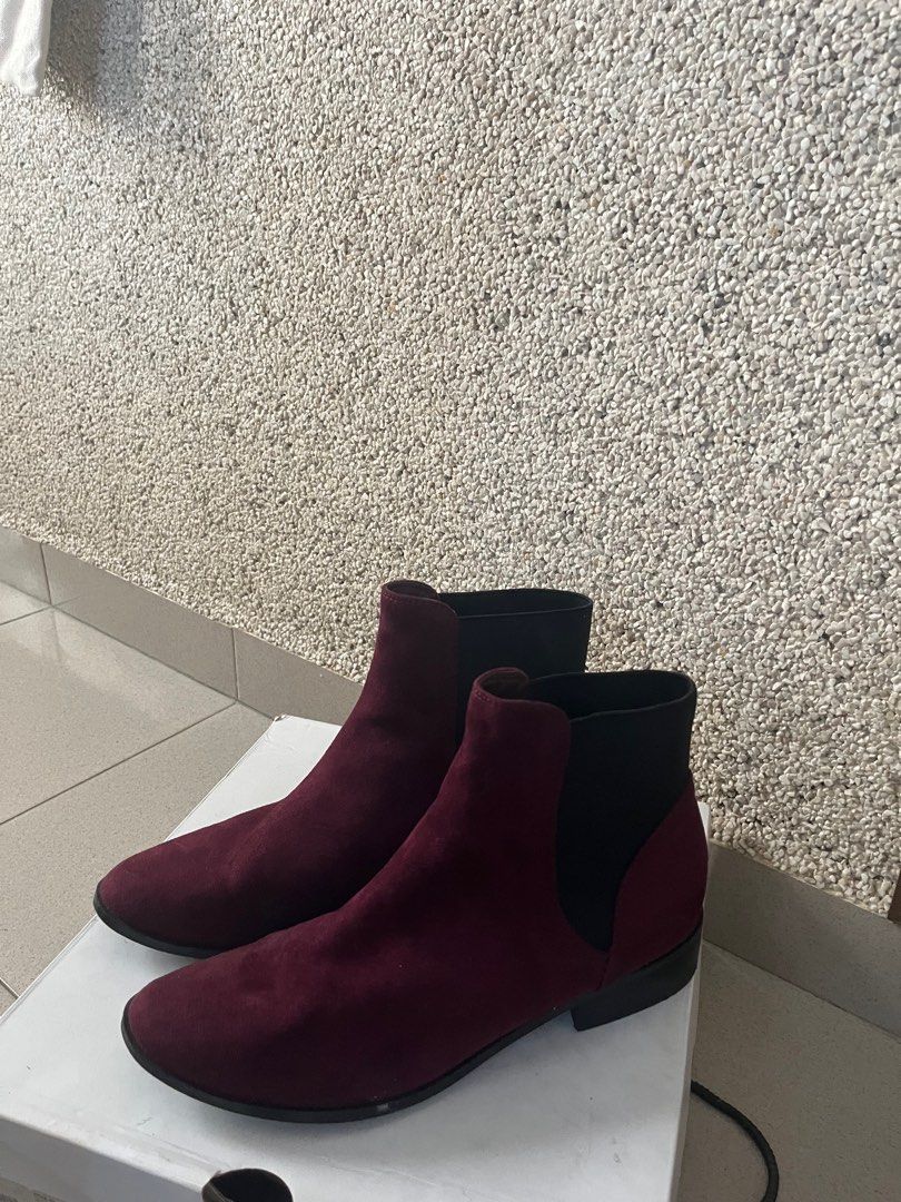 Aldo burgundy boots discount