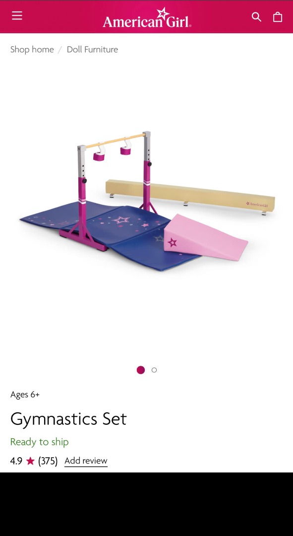 American girl gymnastics set best sale