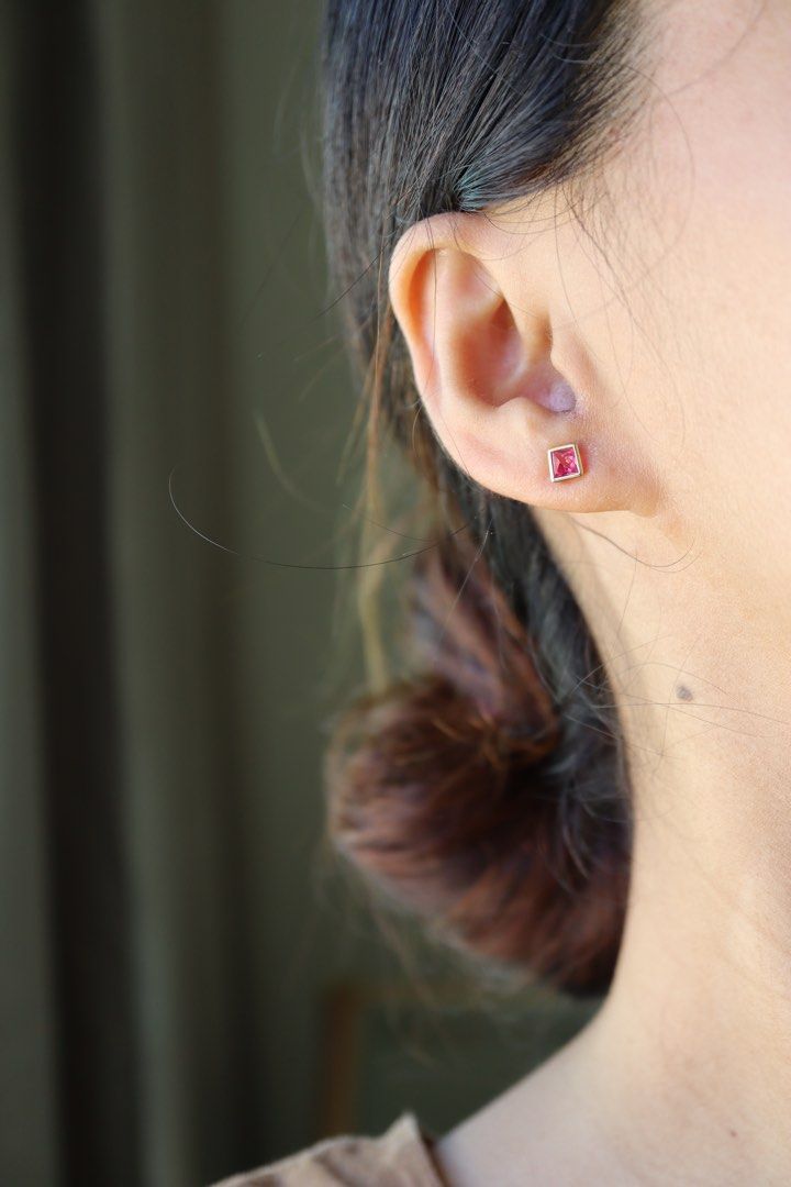 Angel Cut Spinel Earring Red Spinels Mansin Spinels Women s