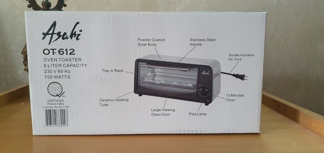Asahi Electric Oven Toaster 6L mdl. OT612 Sealed, TV & Home Appliances