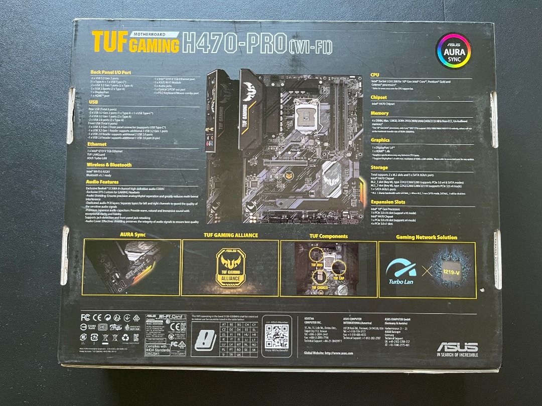 Asus H479 Pro TUF Gaming Motherboard, 電腦＆科技, 電腦周邊及配件, 電腦周邊產品 - Carousell