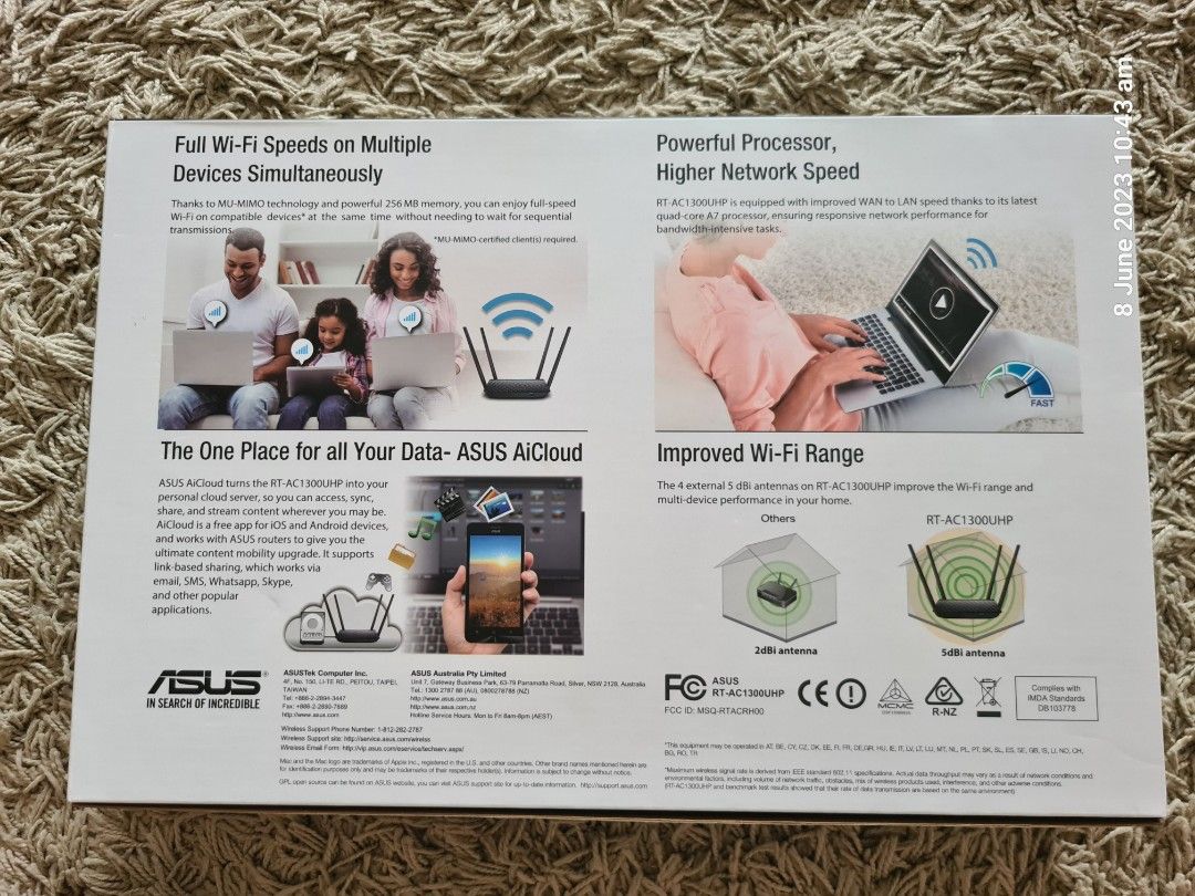 Asus Router/Repeater - High Power design [RT- AC1300UHP], Computers ...