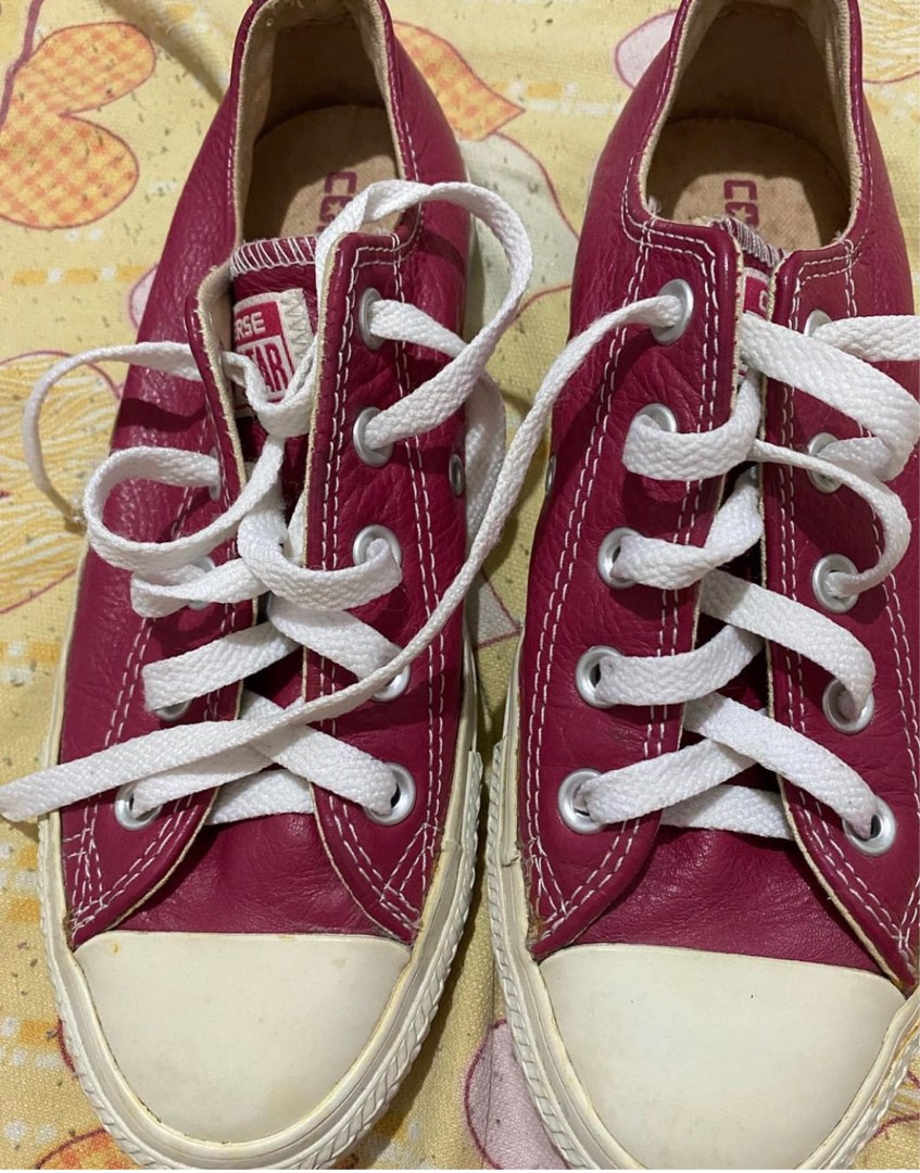 Auth berry pink converse on Carousell