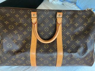 louis vuitton n41413 keepall 55 (mb3156) damier graphite, with