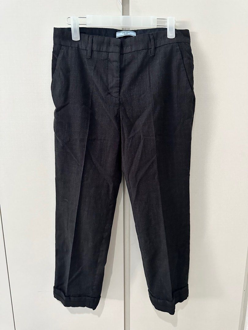 Prada Side Pocket Cargo Trousers  Farfetchcom  Straight leg pants Pants  for women Womens straight trousers
