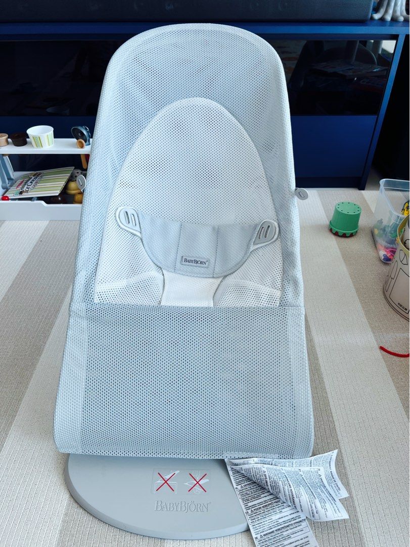 Baby Bjorn Bouncer (Mesh) Silver/Grey, Babies & Kids, Baby Nursery