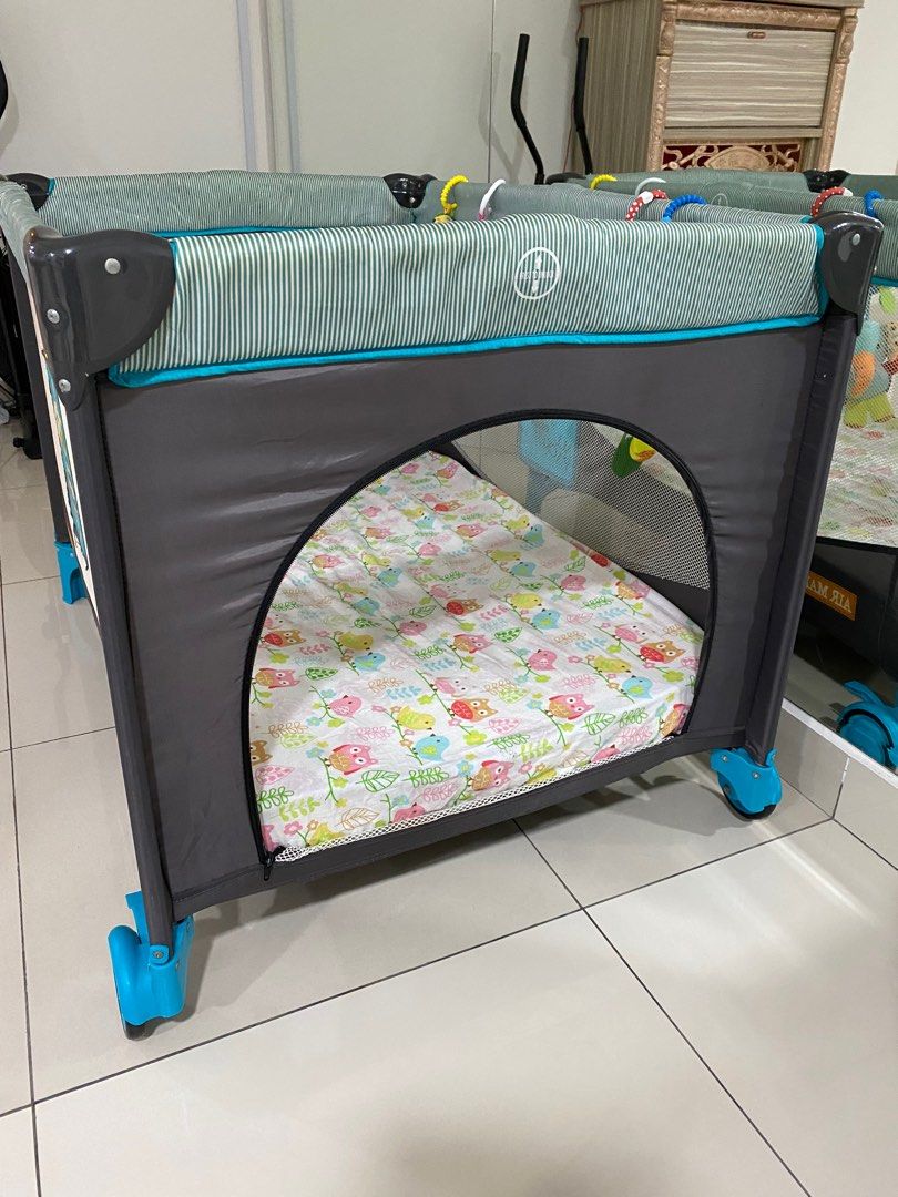 Baby cot + coconut fibre mattress, Babies & Kids, Baby Nursery & Kids