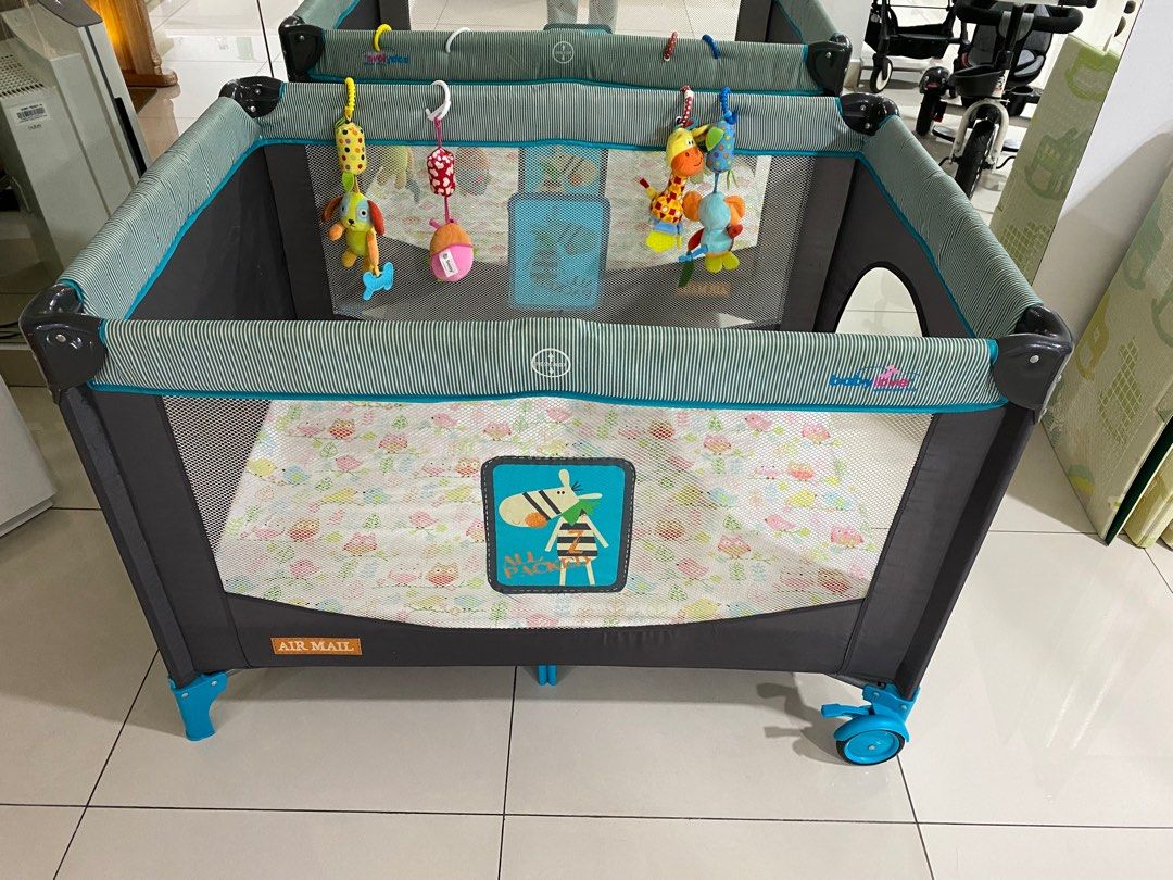 Baby cot + coconut fibre mattress, Babies & Kids, Baby Nursery & Kids