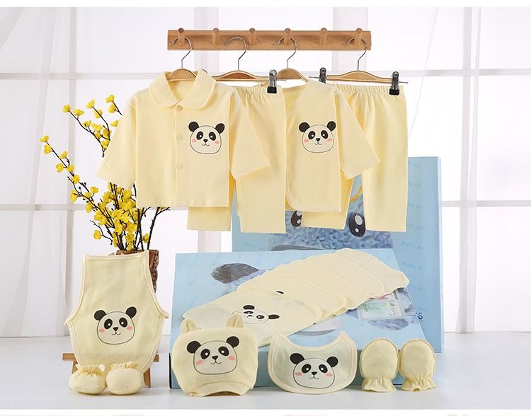 Baby gifts Panda Clothes Set with box Newborn girls boys cartoon
