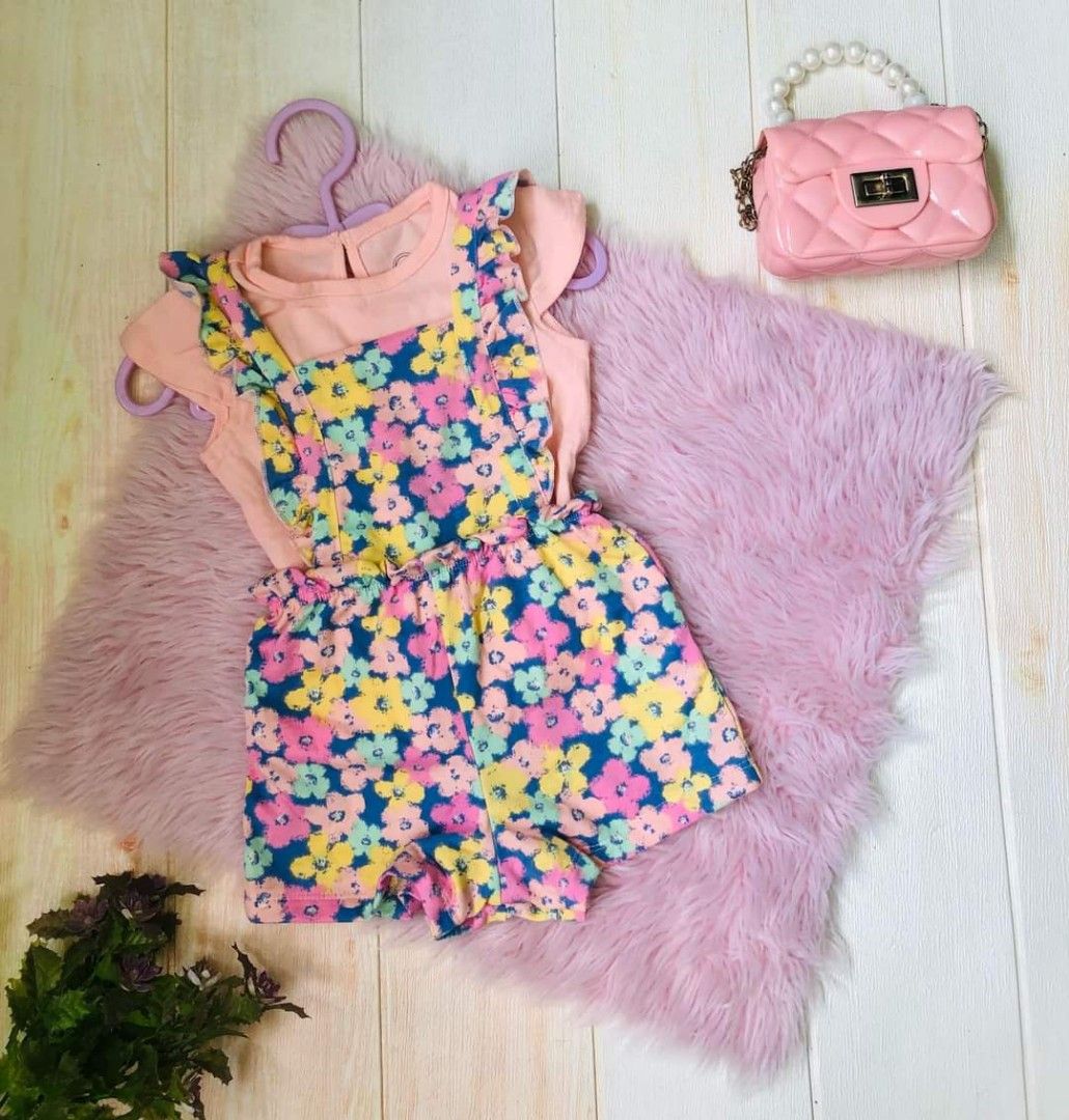 Girls Clothing | Kids Casual Dangri Dress | Freeup