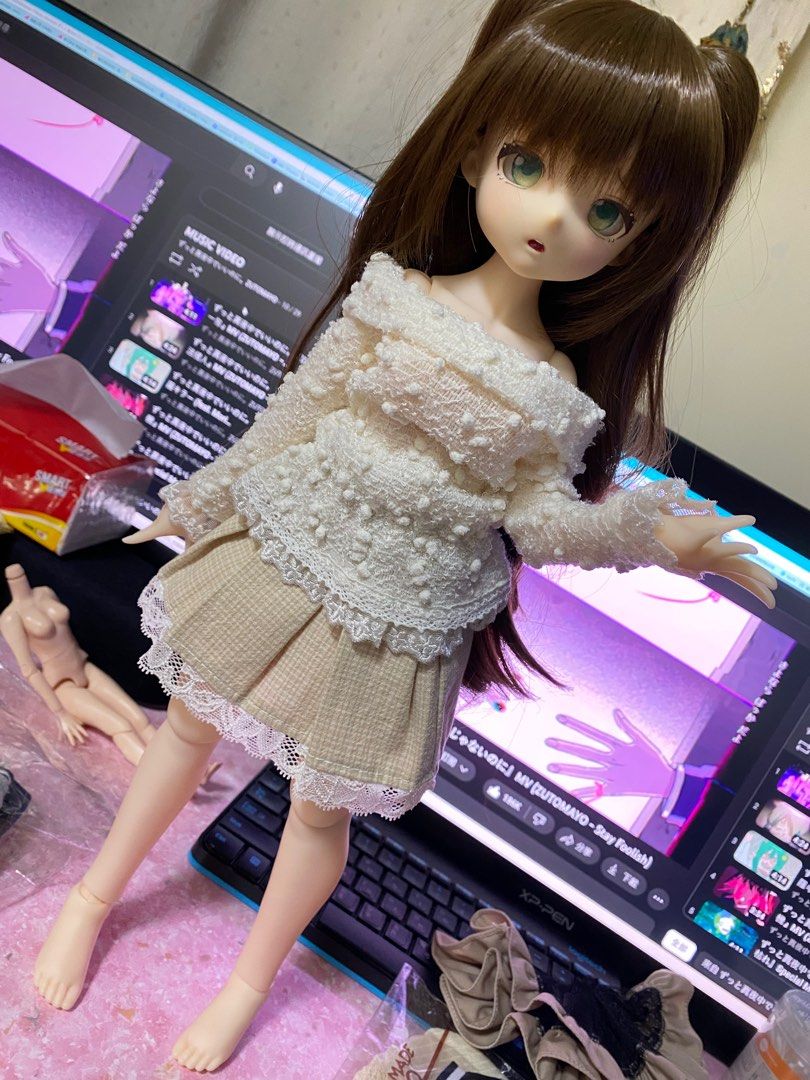 保留至星期日待交收） bjd mjd 咪咪兔imomodoll 衣服衫, 興趣及遊戲