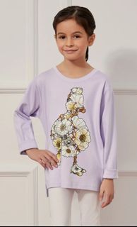 Blooming Anemone Duckling Long Sleeve Shirt in Lilac