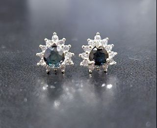 Blue Sapphire Stone Earrings