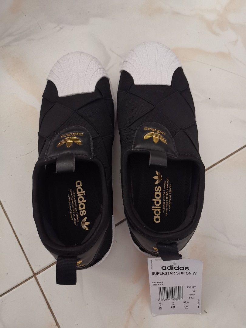 Adidas superstar slip on negras store