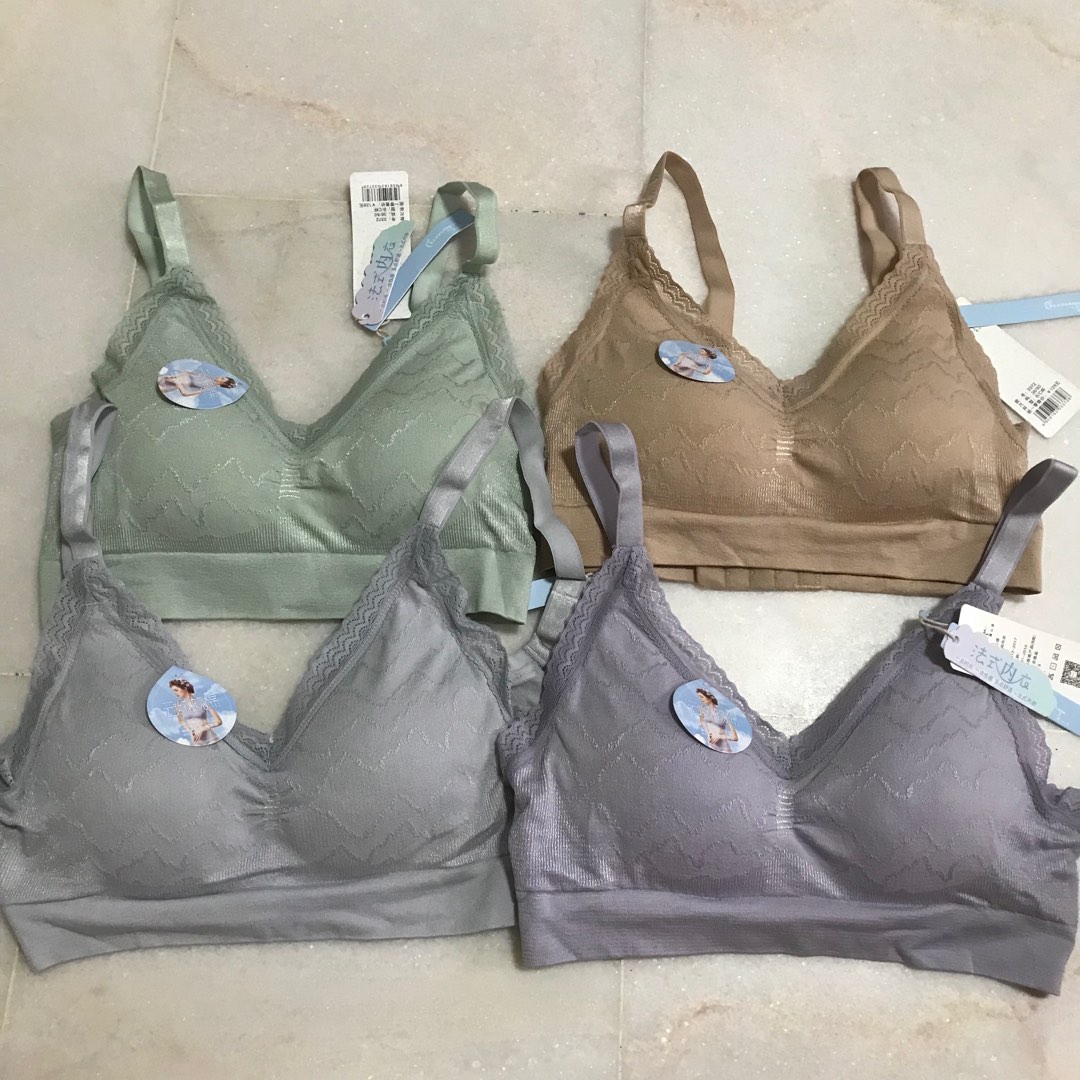 Grey Contemporary Wireless Bras