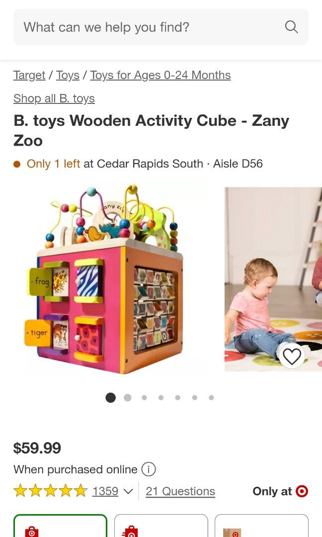 Wooden activity cube target hot sale