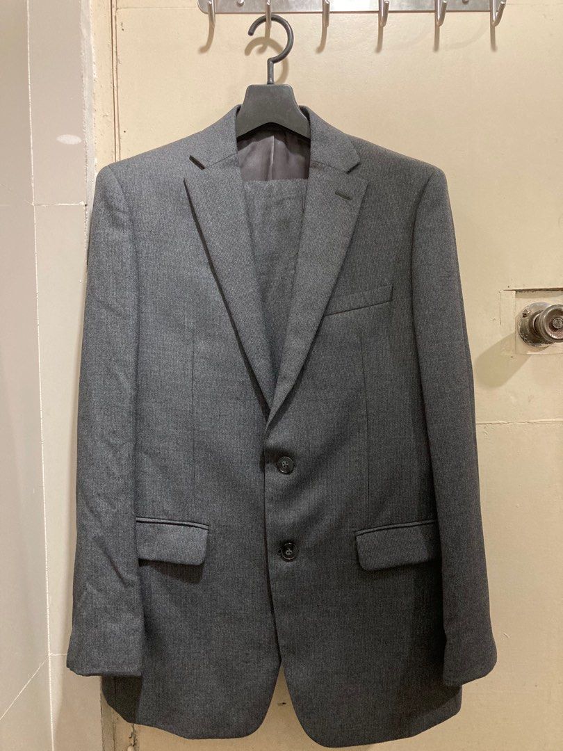 Calvin Klein Wool Suit (with slacks) (Category: Sets & Coordinates) located in Mandaluyong City. Submitted by hgnsnts (Listing ID 1236757505, Image 2). Description: - 6000 + SF (price negotiable) - Used once - RFS: decluttering - TOP: (ShoulderxWxL) 18x20.5x30 - BOTTOM: (LxW) 37.5 x18.5 - PM for inquiries .