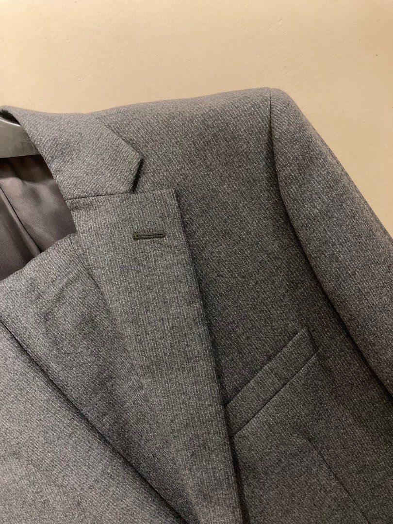 Calvin Klein Wool Suit (with slacks) (Category: Sets & Coordinates) located in Mandaluyong City. Submitted by hgnsnts (Listing ID 1236757505, Image 1). Description: - 6000 + SF (price negotiable) - Used once - RFS: decluttering - TOP: (ShoulderxWxL) 18x20.5x30 - BOTTOM: (LxW) 37.5 x18.5 - PM for inquiries .