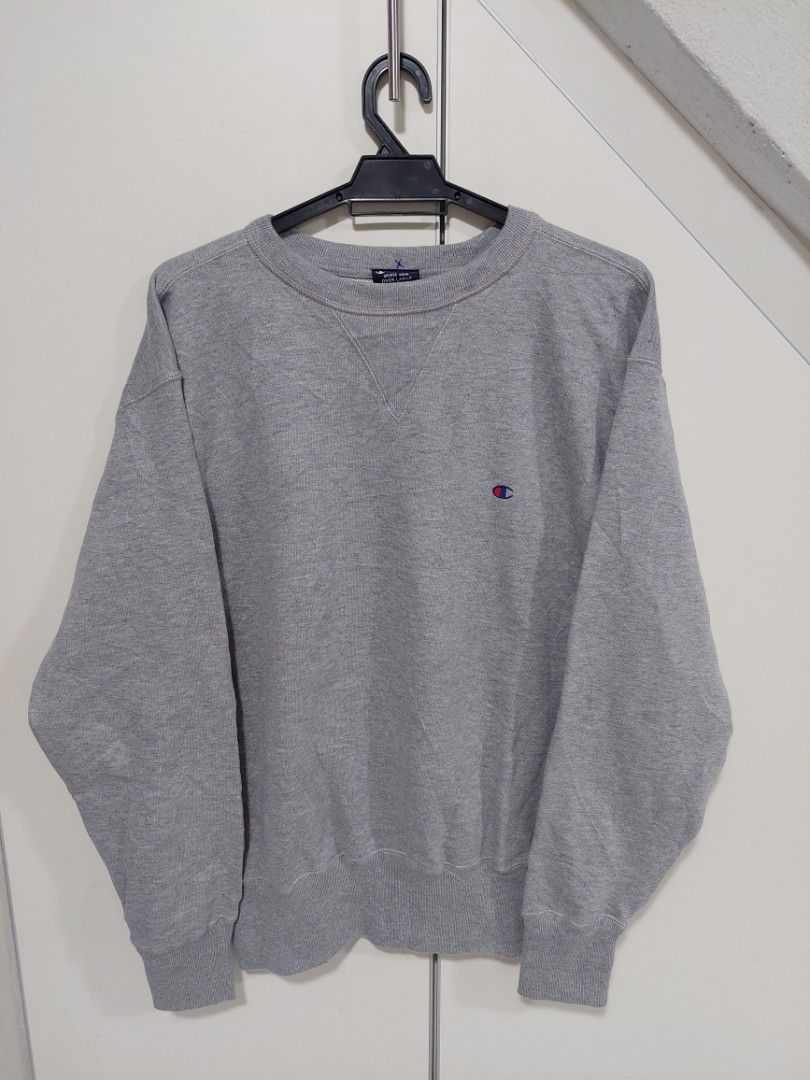Champion grey sweatshirt shop