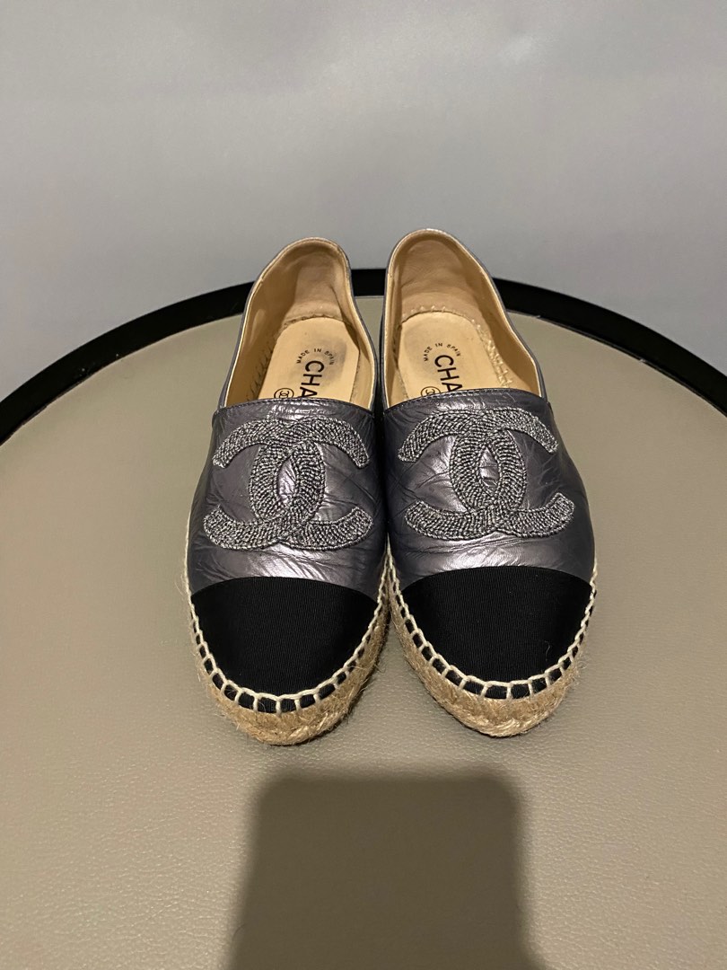 Chanel online metallic espadrilles