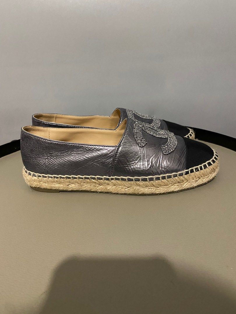 Chanel metallic espadrilles hotsell