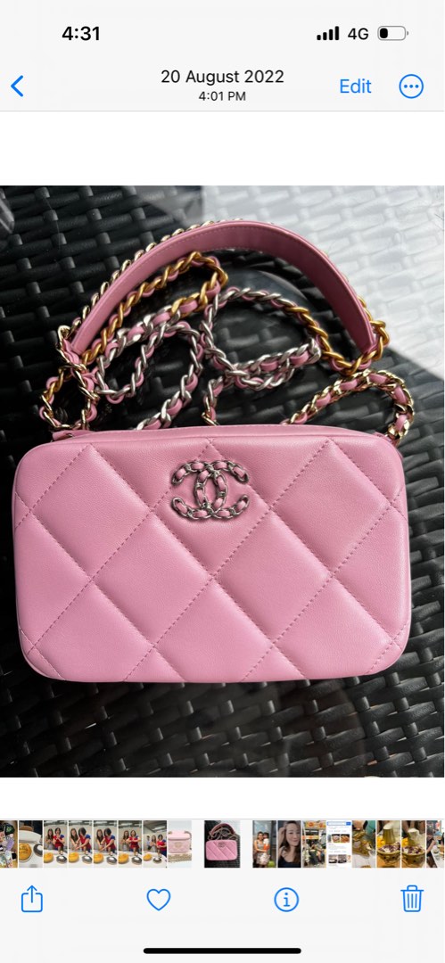 Chanel pink camera bag