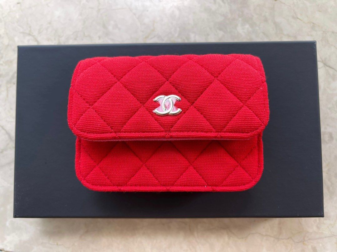 Chanel Red Clutch with chain, Luxury, Bags & Wallets on Carousell