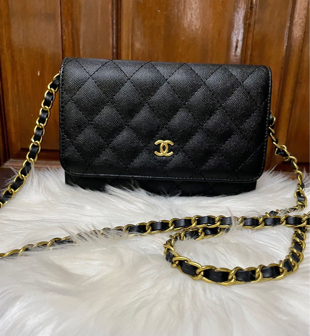 Chanel black quilted shoulder bag from japan, Luxury, Bags & Wallets on  Carousell