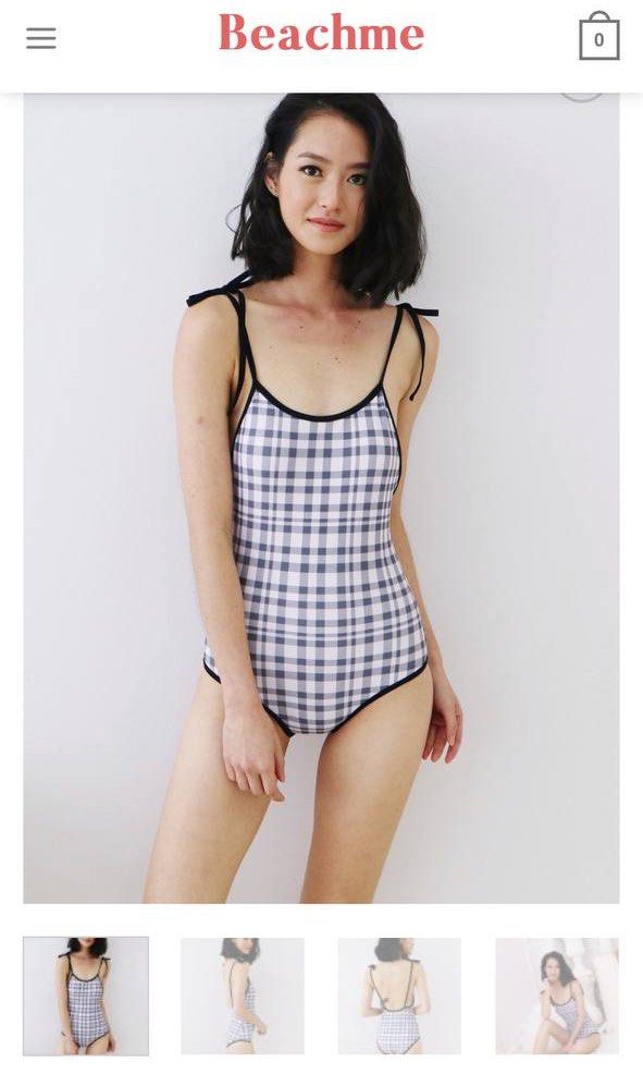checkered checkmate monokini Women s Fashion Swimwear Bikinis