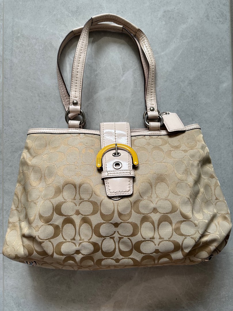 Coach 10042 Braided Ivory Hobo Purse All leather... - Depop