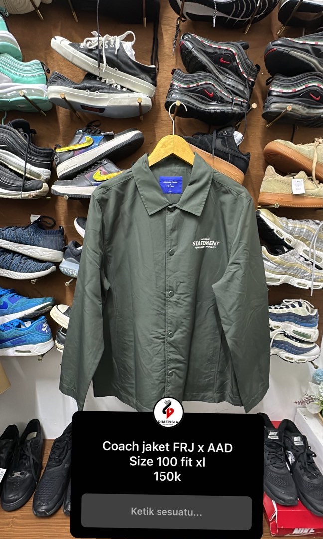 Coach Jacket All About Denim x FRJ Jeans, Fesyen Pria, Pakaian , Baju Luaran di Carousell