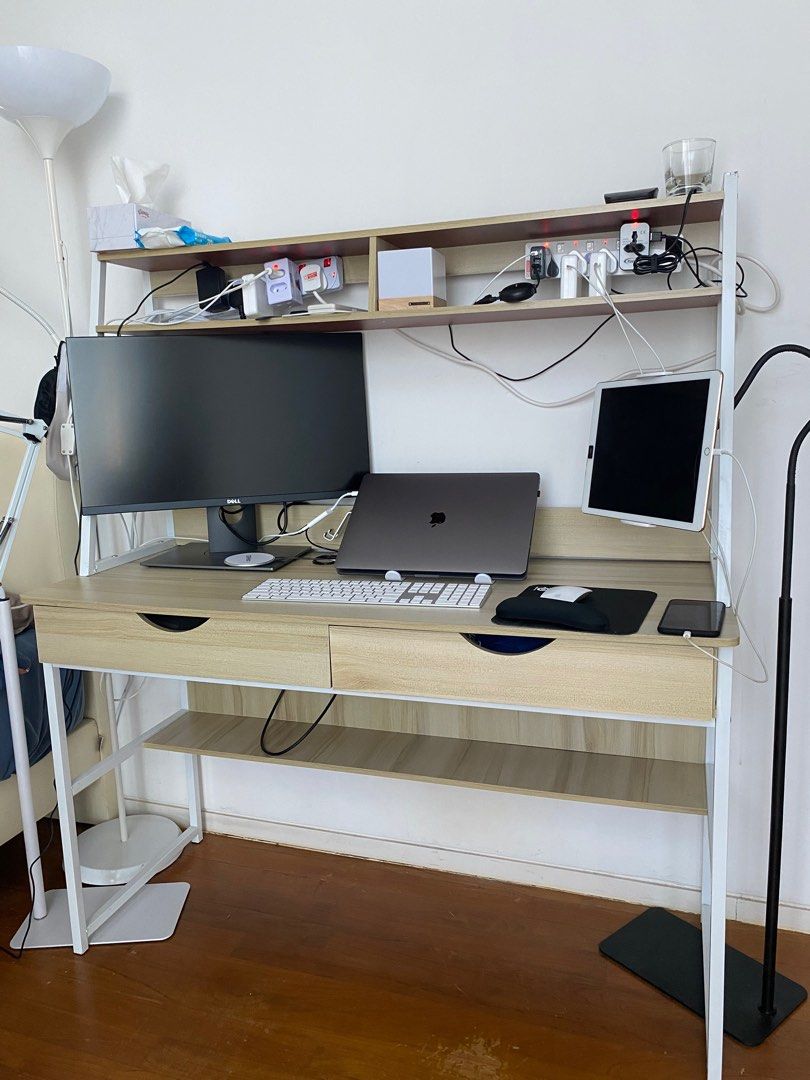 Computer/ Study table with drawers 120*50, Furniture & Home Living ...