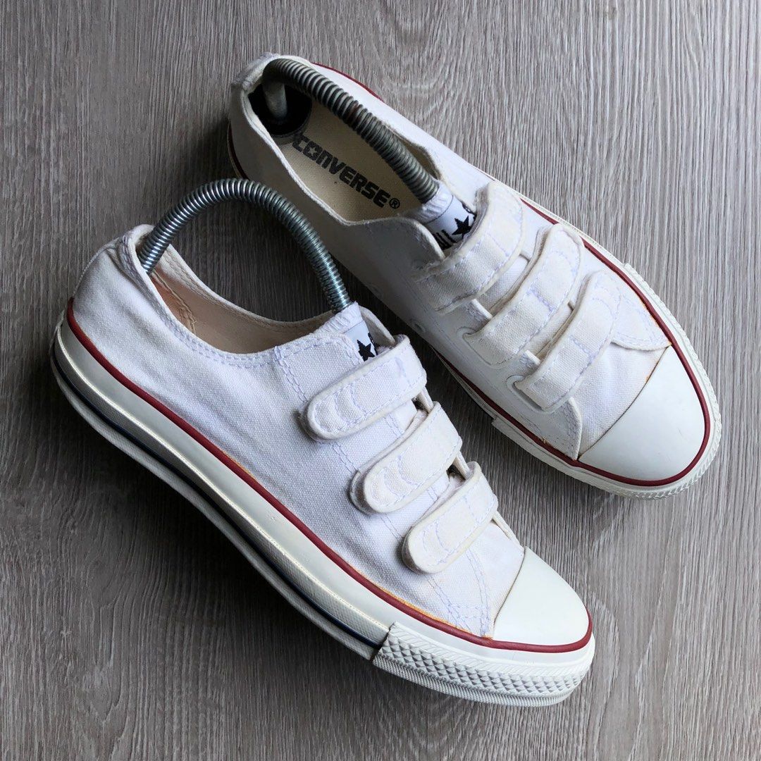 Grey deals converse velcro
