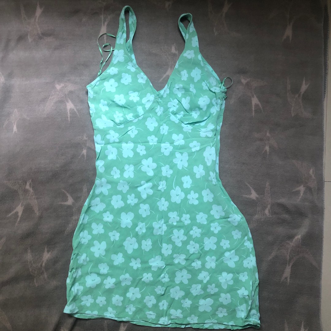 Cotton On Floral Green Dress, Women's Fashion, Dresses & Sets, Dresses