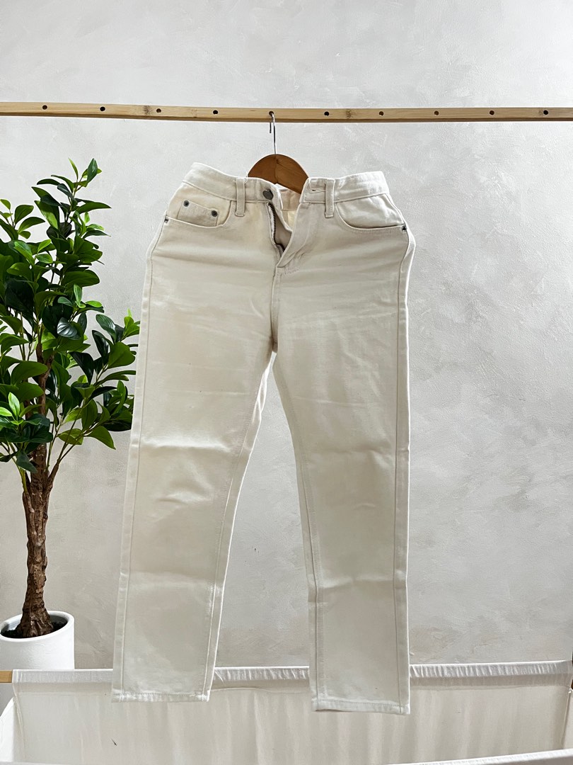 Cream white pants, Women's Fashion, Bottoms, Jeans on Carousell