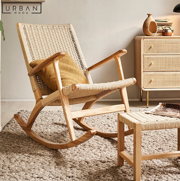CROWE Japandi Rocking Chair, Furniture & Home Living, Furniture, Chairs ...