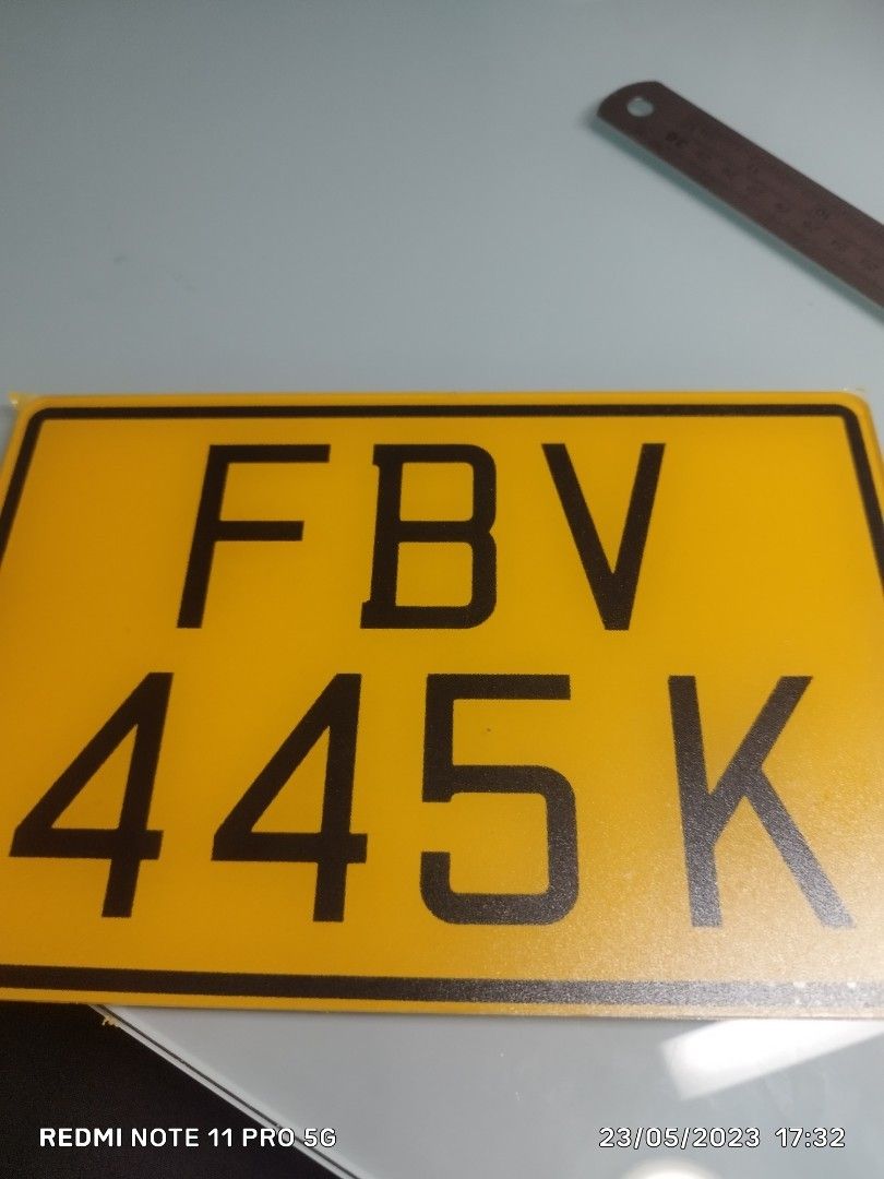 Custom Motorcycle Number Plate ( collect Senja), Motorcycles